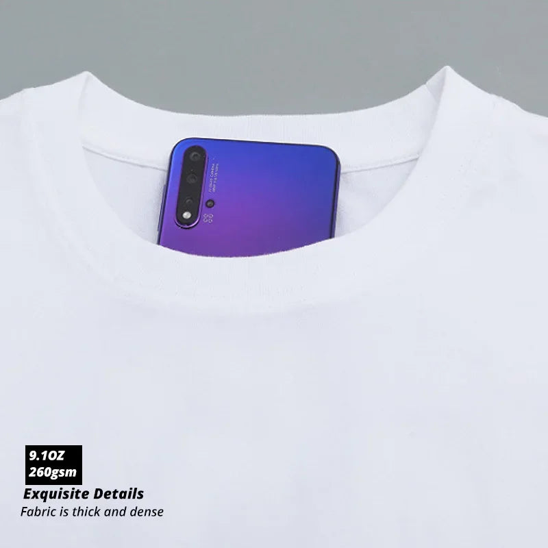 Camiseta masculina oversized, 100% algodão.